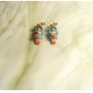 NWT Polymer Clay Mini Bonnet Girl Post Earrings